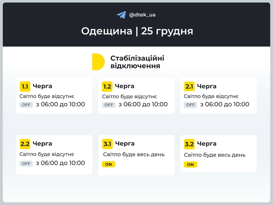 В Одесі ввели графіки відключень — коли буде світло - фото 2